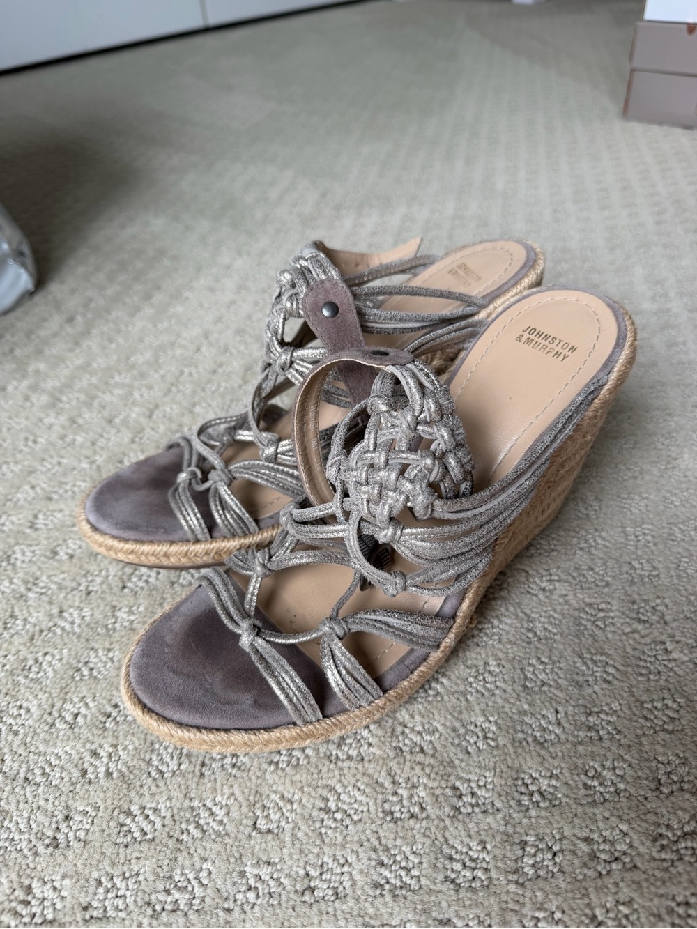Johnston and Murphy wedged sandals